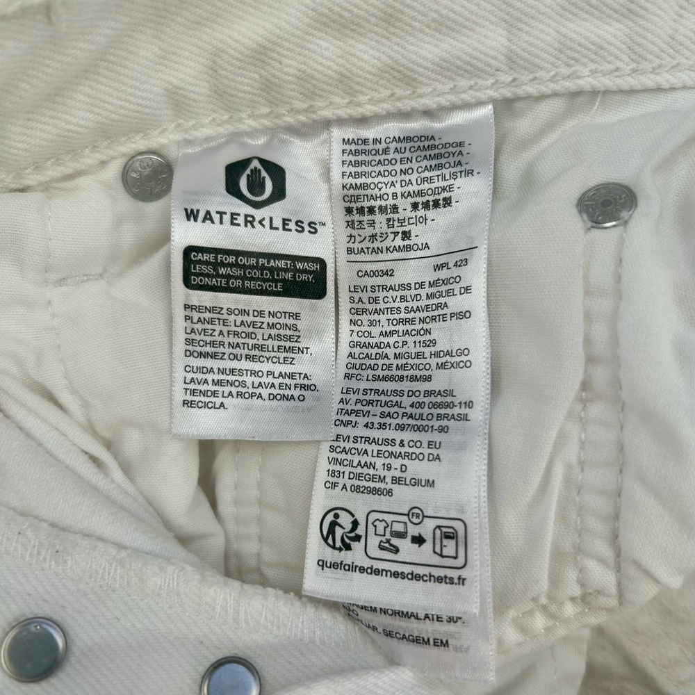 Levi’s 501 White Jeans 28x32 - Picture 9 of 11